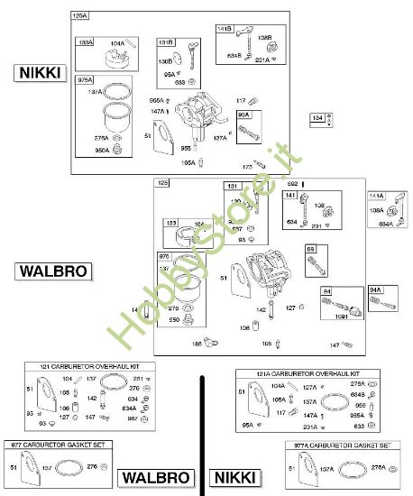 D - Carburatore, kit di revisione carburatore B&S - 28 €¦ 286707-1185-E1 brand Stihl